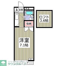 スペースぬるみず ワンルームの間取図画像