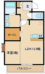 ソラーナ桜台 ワンルームの間取図画像