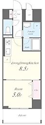 グランディール海老名 1LDKの間取図画像