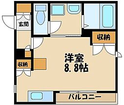 メゾンリミュー ワンルームの間取図画像