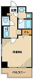 クレール本厚木 1Kの間取図画像