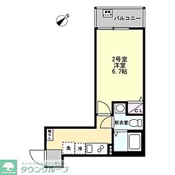 ベイルーム相模が丘 1階1Kの間取り