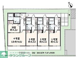 アザーレ・クオン伊勢原 1Kの間取図画像