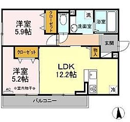 間取図画像 2LDK