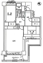 コーシャハイツ弁天 2LDKの間取図画像