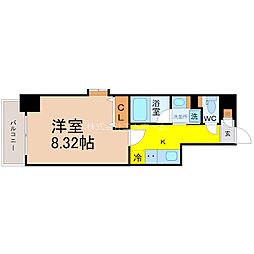 メイプルコート東山公園 1Kの間取図画像