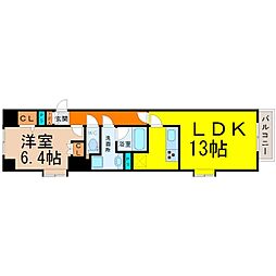 センチュリーフジミ 1LDKの間取図画像
