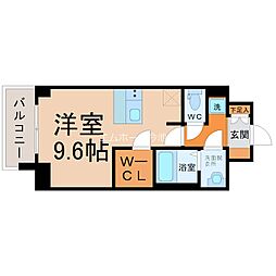 プレサンス広小路通葵 ワンルームの間取図画像