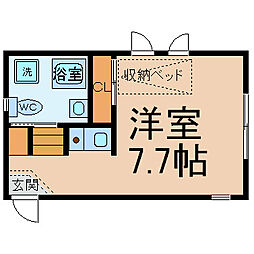 リンデンバウムJ6B 1Kの間取図画像