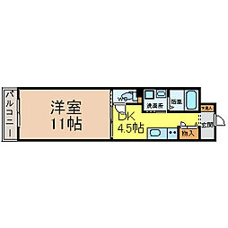 J-residenceSAKAE2 1DKの間取図画像