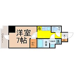 エスリード新栄グランラグジェ 1Kの間取図画像