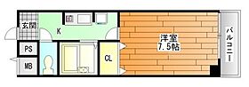 大阪府羽曳野市白鳥１丁目（賃貸マンション1K・5階・23.72㎡） その2