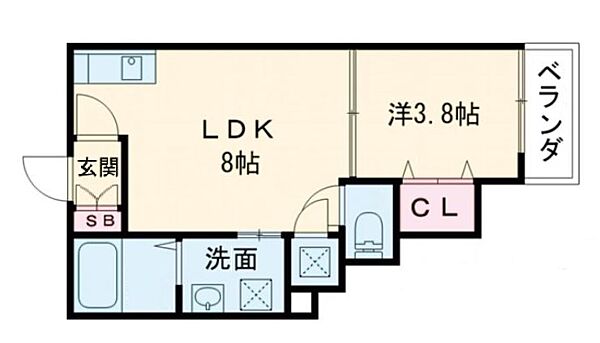 大阪府羽曳野市軽里３丁目(賃貸マンション1LDK・3階・28.40㎡)の写真 その4