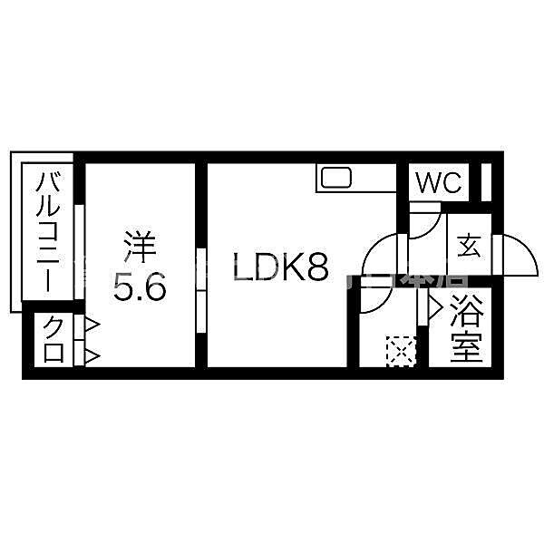 ACT門真本町 302｜大阪府門真市本町(賃貸アパート1LDK・3階・34.41㎡)の写真 その2