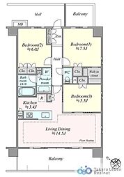 間取図画像 3LDK