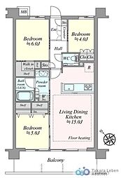 イニシア志木レジデンス 3LDKの間取図画像