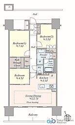 レーベン古川七日町THESTATE 3LDKの間取図画像