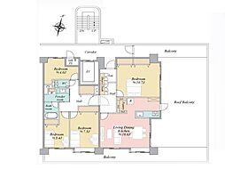 川口幸町パーク・ホームズ 4LDKの間取図画像