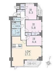 プレミアム大宮 3LDKの間取図画像