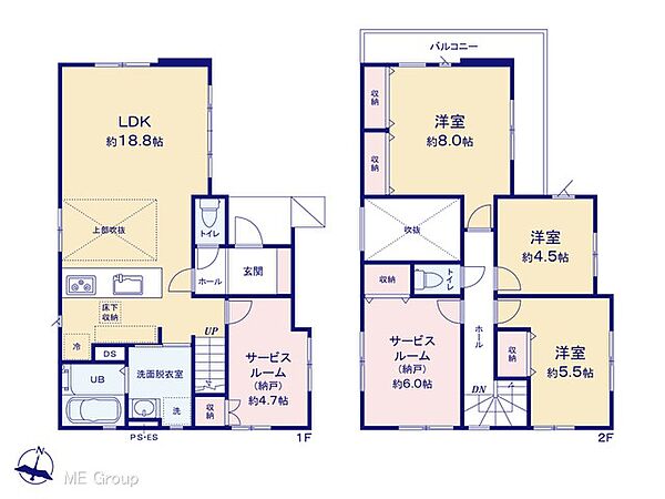 間取りを拡大表示