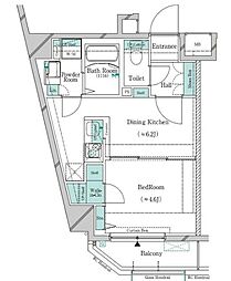 京成押上線 八広駅 徒歩2分の賃貸マンション 7階1DKの間取り