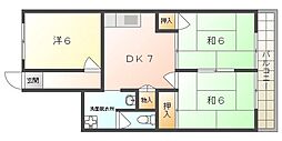 レジデンス浅田 3DKの間取図画像