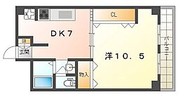 三幸ハイツ 1DKの間取図画像