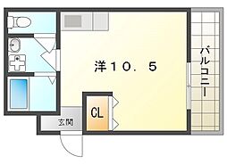 ノブレカステリオ ワンルームの間取図画像