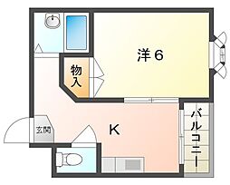 アンビエント・マツダ 1Kの間取図画像