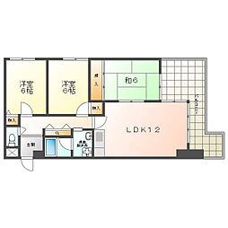 アーバンハイム守口 3LDKの間取図画像
