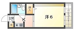 シティハイツ大和田 1Kの間取図画像