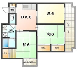 タウンプラザ東 3DKの間取図画像