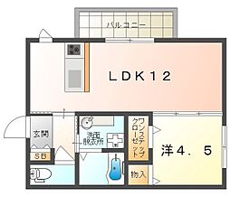 イロアス大日 1LDKの間取図画像