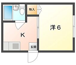 太子橋駅前ハイツ2 1Kの間取図画像