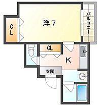 Mローゼ忍ヶ丘  ｜ 大阪府四條畷市岡山１丁目（賃貸アパート1K・3階・26.00㎡） その2