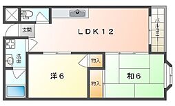 シャトーMO2 2LDKの間取図画像