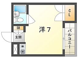 プレアール上神田 ワンルームの間取図画像