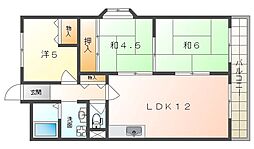 コスモス・ハイツ 3LDKの間取図画像