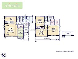 小学校7分 幼稚園10分 床暖房 WIC納戸付き 東菅野 C号棟