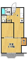 アメニティー亀田 1Kの間取図画像