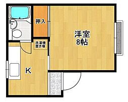 小林コーポ 1Kの間取図画像