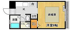 ドゥ・カンパーニュ 1Kの間取図画像