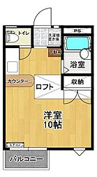 ベルメゾンM ワンルームの間取図画像