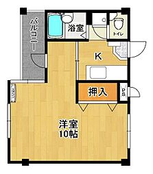メゾンキャンパス2 1Kの間取図画像