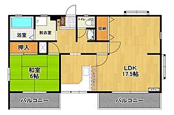 ドーブルハウスB 1LDKの間取図画像