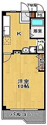 郡中日ノ出アーバン 1Kの間取図画像