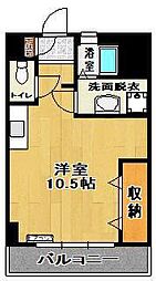 定功ビル ワンルームの間取図画像