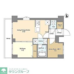 Ａｕｇｕｓｔａ　Ｒｅｓｉｄｅｎｃｅ大森 8階1SLDKの間取り