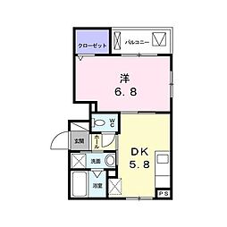 Plumhouse 1DKの間取図画像