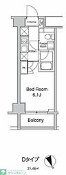 プラウドフラット蒲田2 1Kの間取図画像
